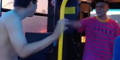 Crackhead gets carried off of Winnipeg bus