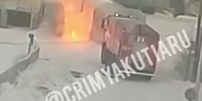 Firefighters Injured By Explosion In Russia