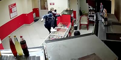 Plastic Pipe Wielding Dude Robs Cafeteria In Russia