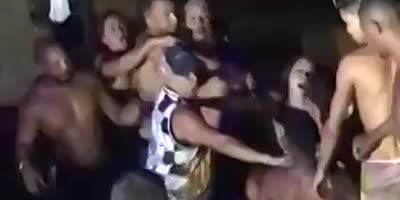 Pool People Fighting In Brazil