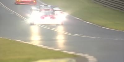 Le Mans 1999 Peter Dumbreck's Mercedes go to the moon