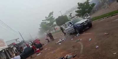 Heated Confrontation With Police In Brazil