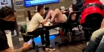 Woman Getting A Tattoo Ends Up Having An Orgasm(R)