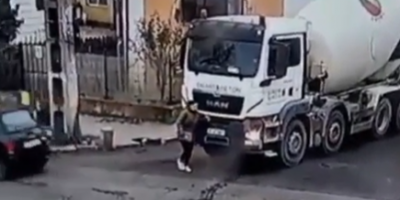 Romanian Woman Meets Wheels Of Cement Truck