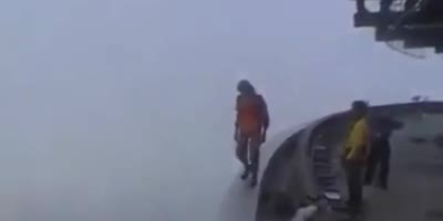 Guy falls from a really tall building!(R)