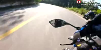 Biker Films His Fender Bender