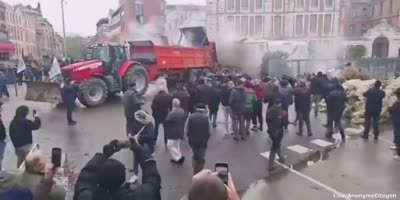 French Farmers Use Dung Against The Police During Protests Last Week