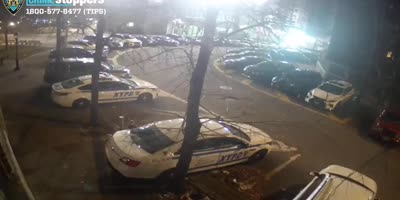 Thug Destroys NYPD Vehicles In The Bronx