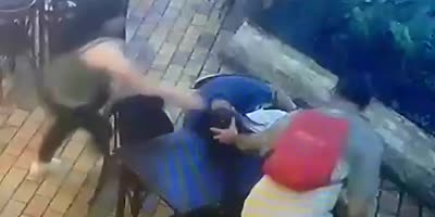 Man Chokes & Faints In Brazilian Cafeteria