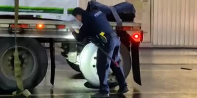 Human Leg Discovered Wrapped Around Axle!