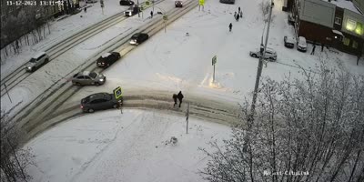 Careless Man Hit By Car In Russia