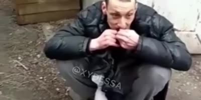 Man On Drugs Eats His Clothes In Ukraine