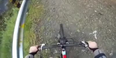 Man Jumped With His Bike From The Mountain.