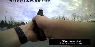 Cops Shots And Kills Man Holding A Box Cutter (Another Angle).