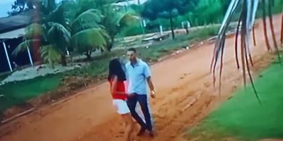 Scumbag Slaps GF In Brazil