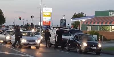 Road rage in New Zealand.