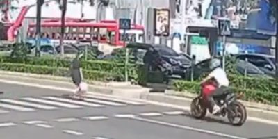 Thai Woman Taken Out By Motorcycle