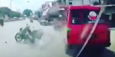 Indonesian Ambulance Destroying Biker