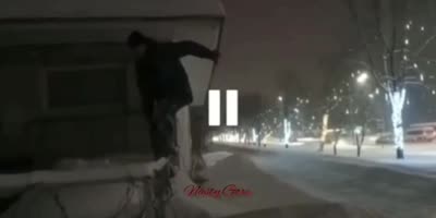 Failed backflip leads to fatality in Russia.