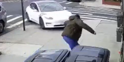 Man Nearly Crushed By Tesla In Brooklyn