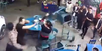 Fight Outside The Restaurant In China