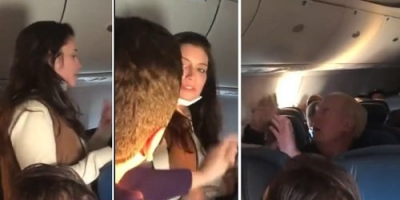 Psycho Bitch tries biting old man's face off