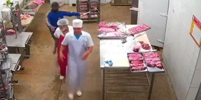 Meat Store Robbery In Brazil