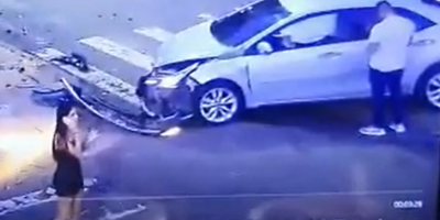 Homeless Guy Crushed By Car After Collision In Brazil