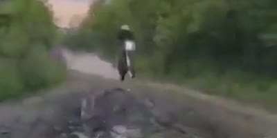 Motorcycle Jump Gone Wrong.
