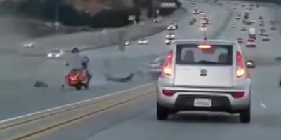 Road Rage Between A Biker And A Car(R)