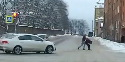 Man Knocked Out In Russian Road Rage Dispute