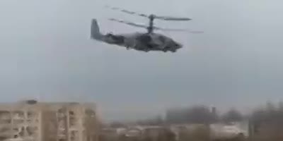 Bird attacks helicopter in defense of its country Ukraine.