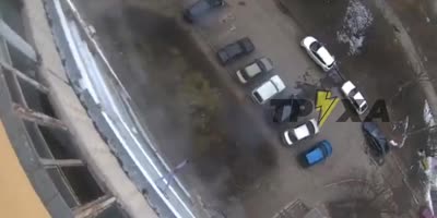 Video shows moment of Russian cluster munition attacks against civilian areas in Kharkiv City today.