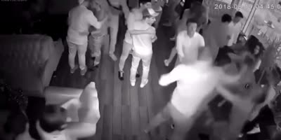 A "boxer" knocks out 8 young men in a Russian nightclub(R)