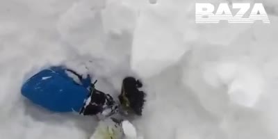 Dude Gets Buried By Avalanche
