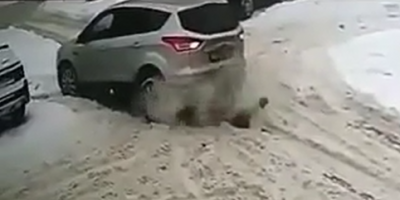 77YO Woman Ran Over By Reversing SUV IN Russia