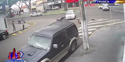 Fat girl hit with bike