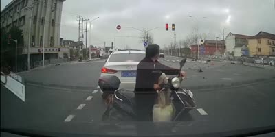 Fatal Car Crash Into A Scooter.