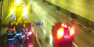 Close Call: Road Worker Fell Asleep On The Job