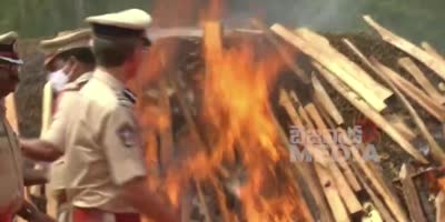 Cops In India Burn Tons Of Weed