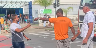 Argument Of Brazilian Truckers With Machete Involved