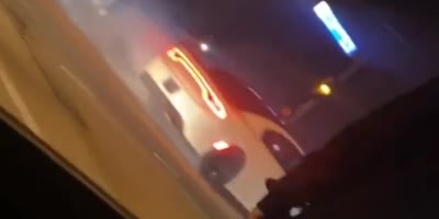 Guy gets smacked during a “slideshow” at a Intersection