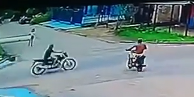 Bikers Collide At The Intersection In Brazil