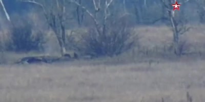 Two soldiers blown up in their fortified fort position.