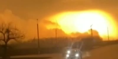 Massive explosion in Cherkasy Raion (The invasion of Ukraine)