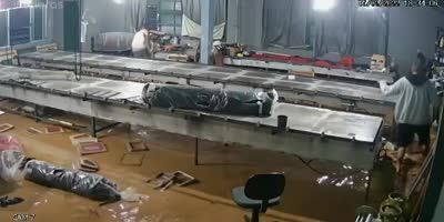 Work Accident Caused By Flood In Brazil