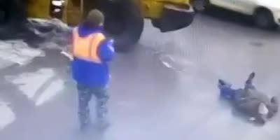 Worker Ran Over By Front Loader