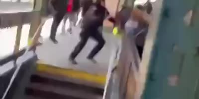 Escaping arrest at NYC subway station