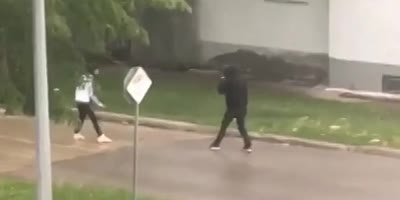 Guy gets hit by machete in Winnipeg