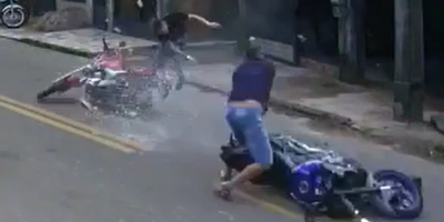 Beautiful Head On Motorcycle Crash